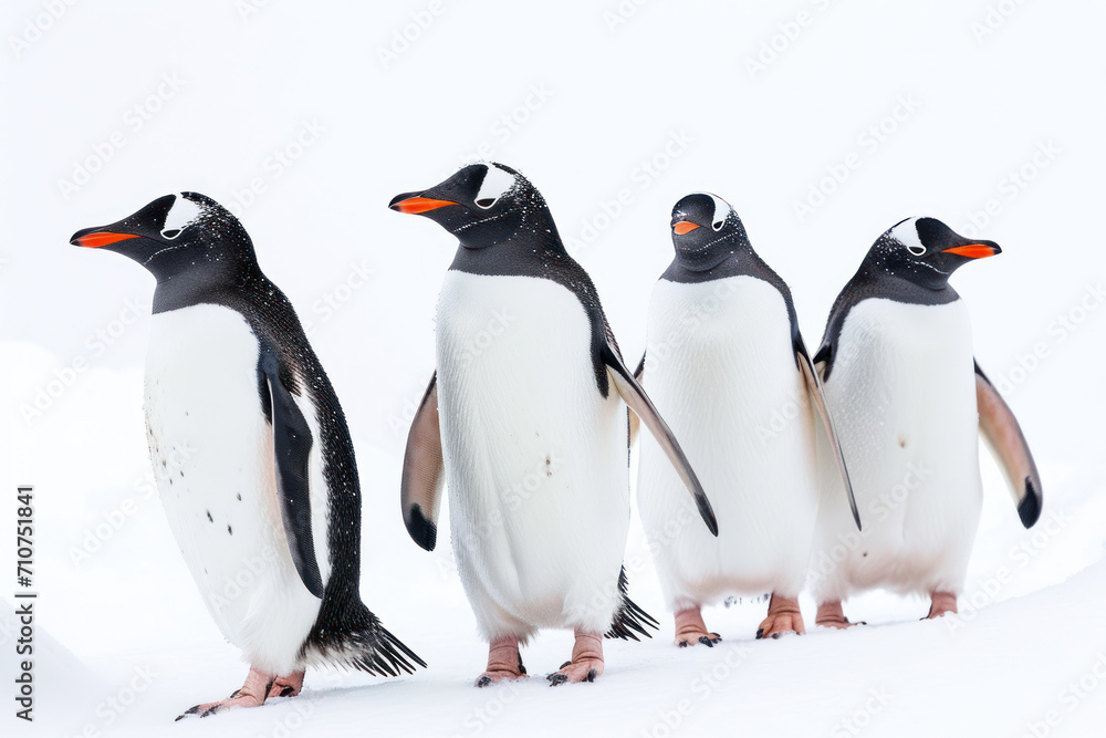 Fototapeta premium penguins on a white background