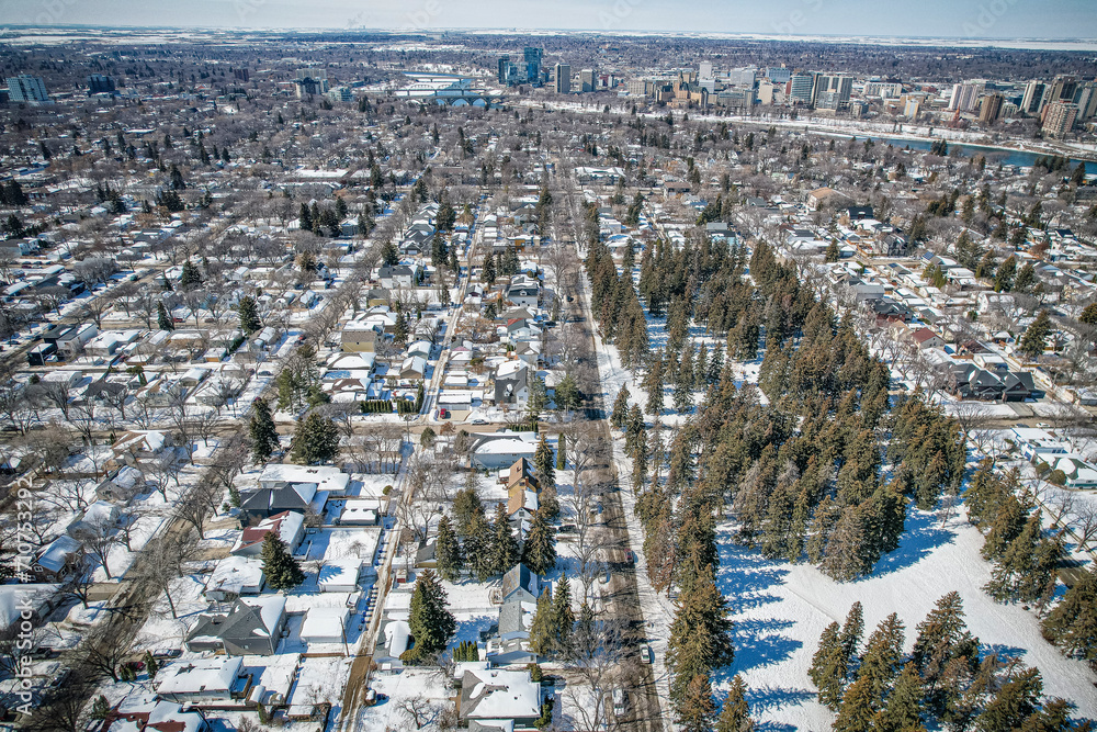 Varsity View Neighborhood Aerial View in Saskatoon Varsity View Neighborhood Aerial View in Saskatoon