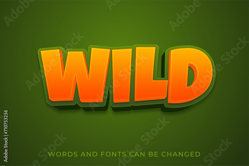 Fototapeta Naklejka Na Ścianę i Meble -  Wild 3d text effect