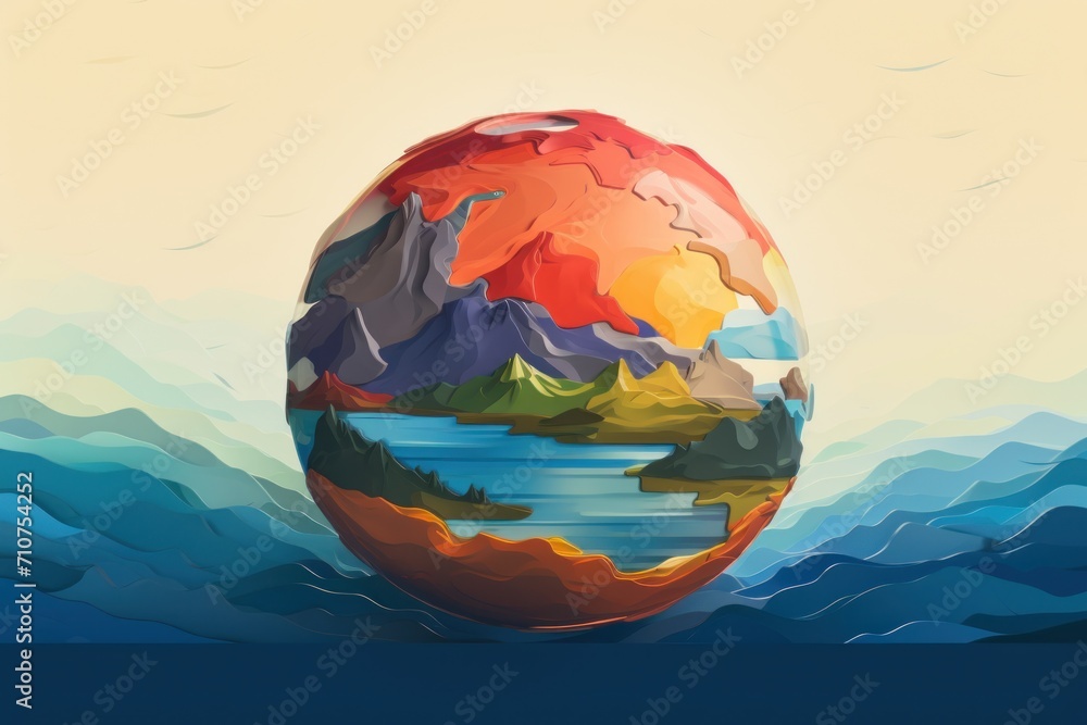 Obraz premium Abstract globe illustration