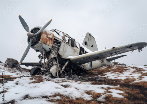 Lonely Wreckage: A Vintage Aircraft Crash on the Black Beach of Solheimasandur, Iceland photo