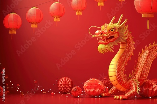 Chinese New Year 2024 concept with Dragon © Yulia Furman