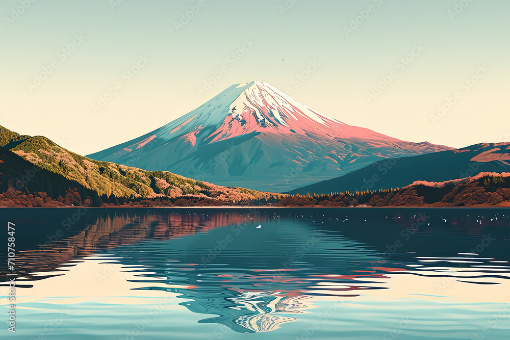 Fuji Flourish - Ultradetailed Illustration for Creative Projects
