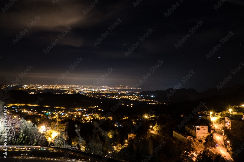 night panorama of a distant city