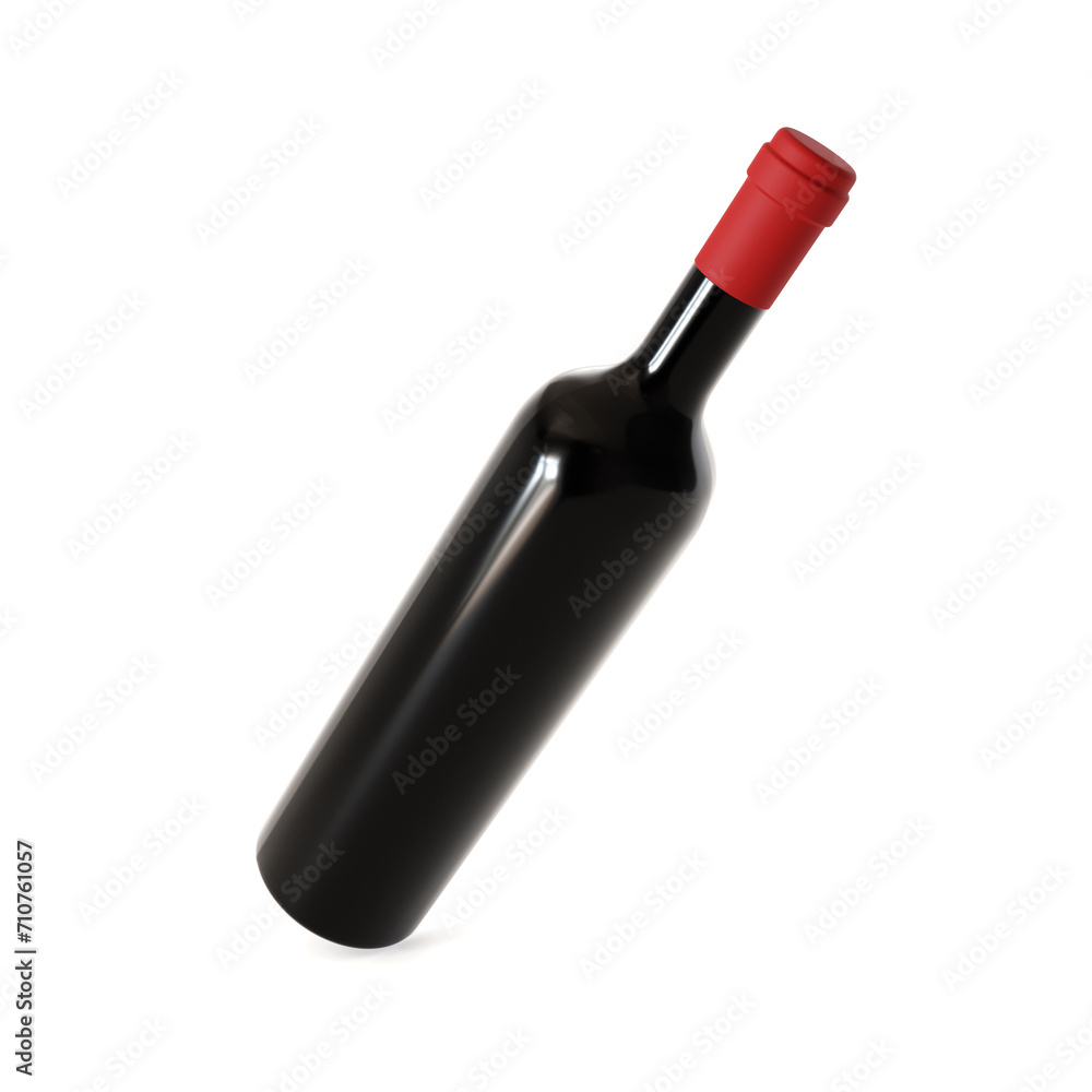 Wine bottle isolated on white background. 3d-rendering Wine bottle isolated on white background. 3d-rendering
