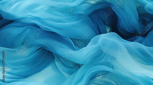  a close up of a blue and white fabric with wavy fabricing on the bottom and bottom of the fabric.