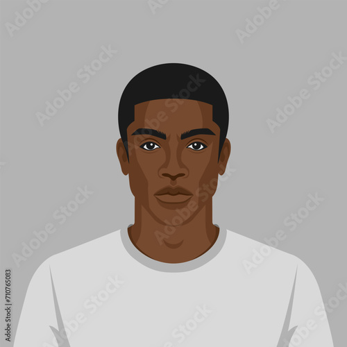 Handsome young black man in casual clothes