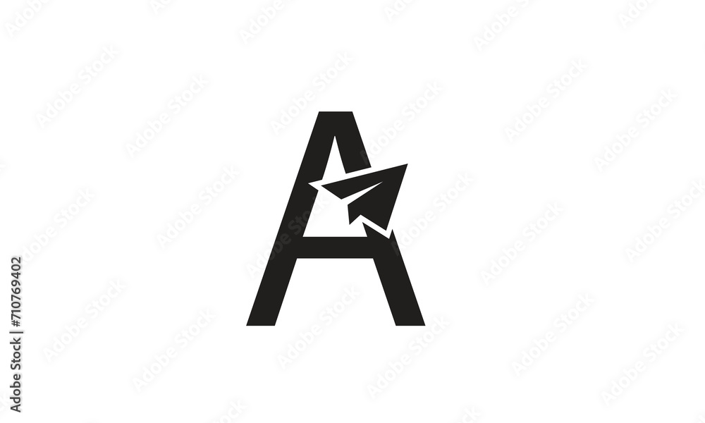 Letter A Air Travel Logo icon Design with plane graphic element, symbol, sign for travel agency logo design Letter A Air Travel Logo icon Design with plane graphic element, symbol, sign for travel agency logo design