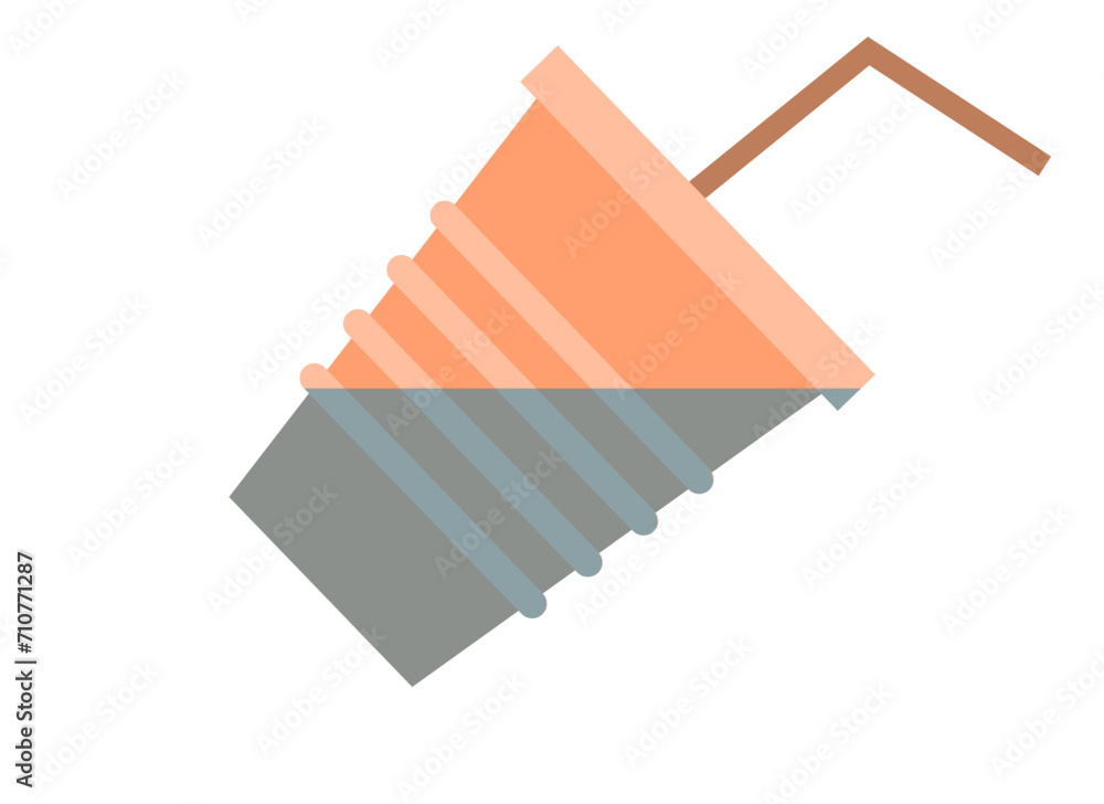 Garbage vector illustration. Recycled materials play vital role in