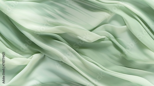  a close up view of a green and white fabric with a wavy design on the top and bottom of the fabric.