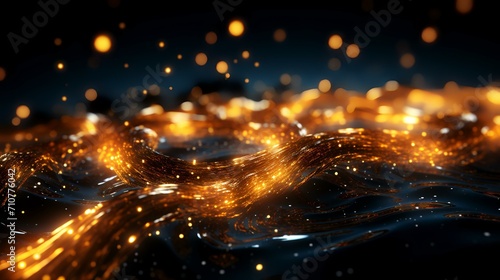 Golden Sprinkles on Transparent Background: Glistening Elegance
