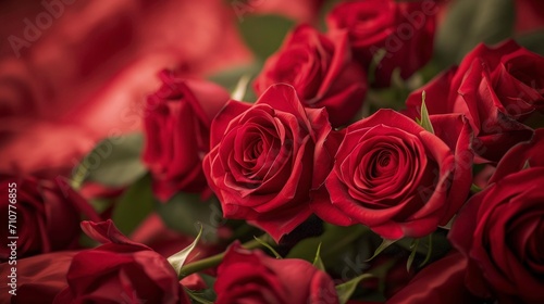 Bouquet of Red Roses with Luxurious Comfort bed