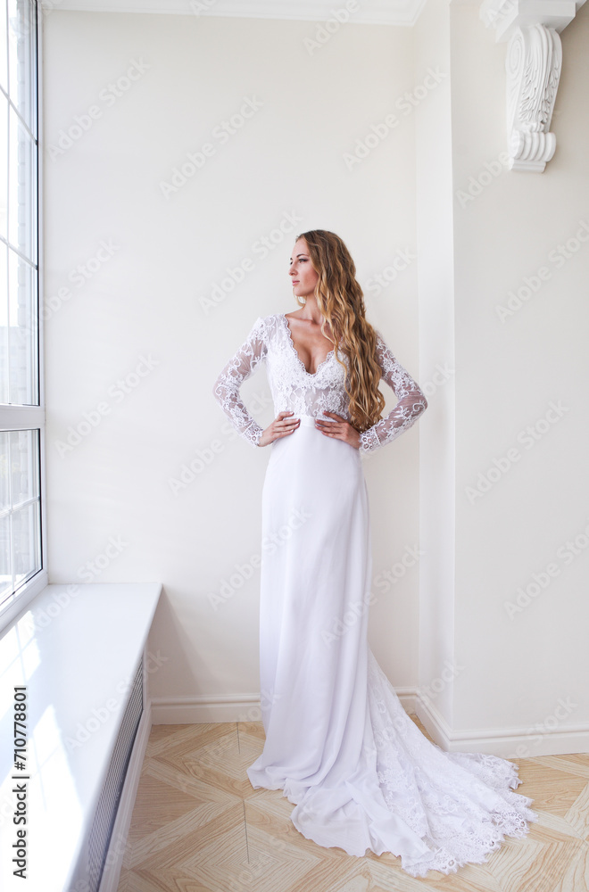The beautiful bride in an interior The beautiful bride in an interior