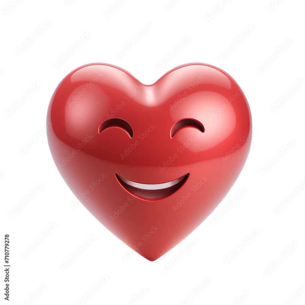 Heart emoticon with happy face Heart emoticon with happy face