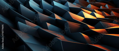 Abstract Geometric Pattern with Orange Highlights.
