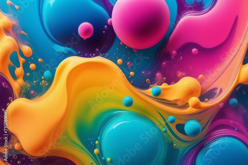 Bright colorfull liquid swirling in water. Abstract watercolor paint background. Abstract wallpaper