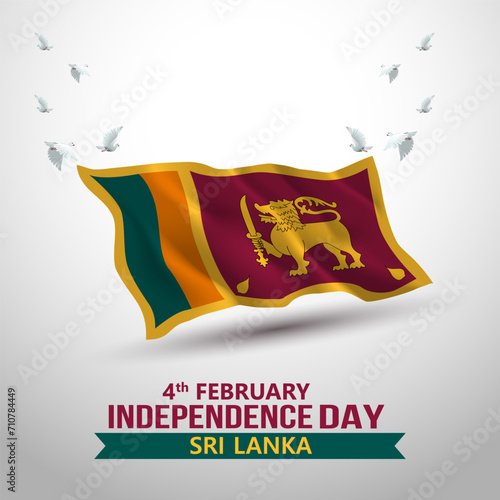 happy independence day Sri Lanka poster design abstract vector illustration design