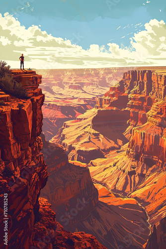 Canyon's Grandeur - Ultradetailed Grand Canyon Illustration for Creative Projects