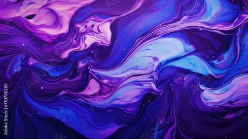 flowing lavender and indigo dreamscape fluid art with luminous swirls and twirls for creative wallpaper