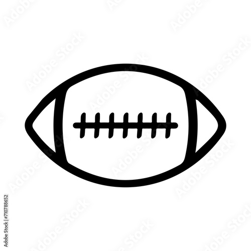 Football clip art design on plain white transparent isolated background for card, shirt, hoodie, sweatshirt, apparel, card, tag, mug, icon, poster or badge