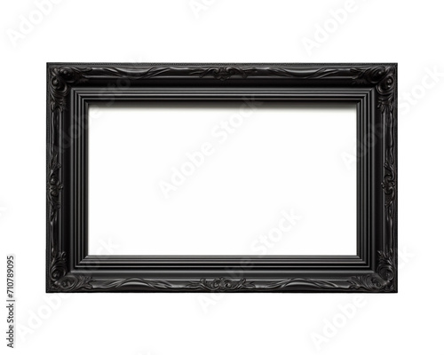 Blank picture frame on transparent background
