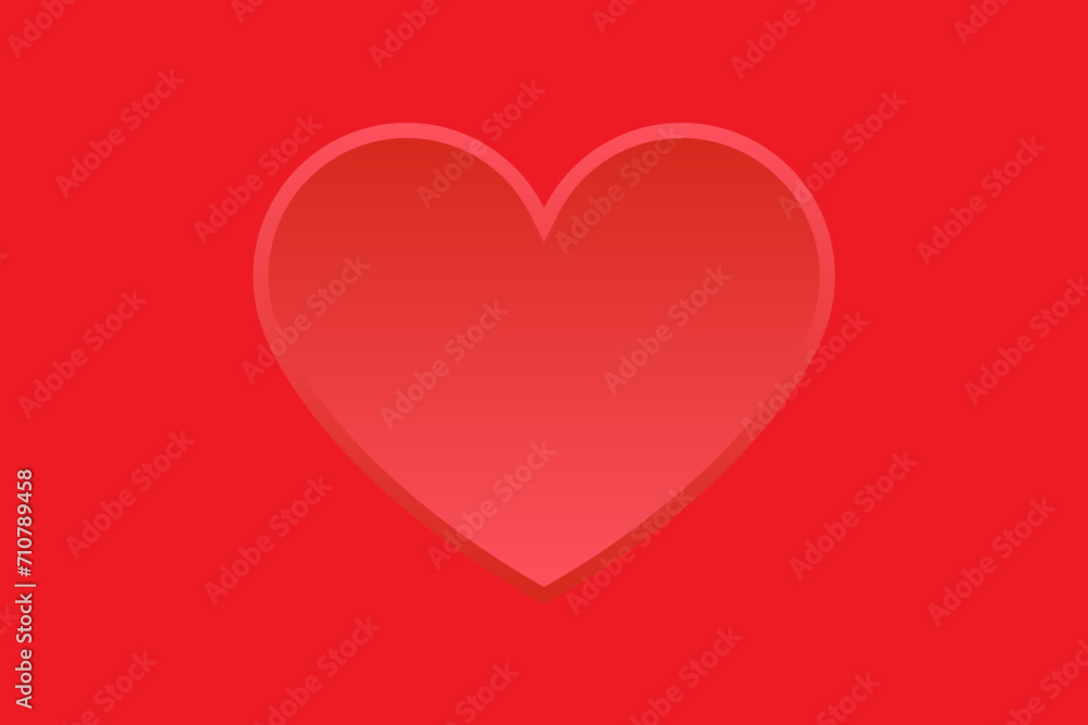 Valentines Day greeting card cover. Flat vector illustration