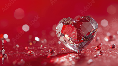red heart with diamonds