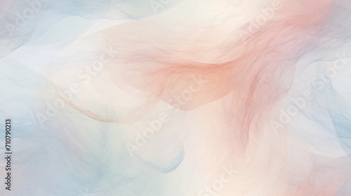  a blurry image of a blue  pink  and white background with a red and white design on the left side of the image.