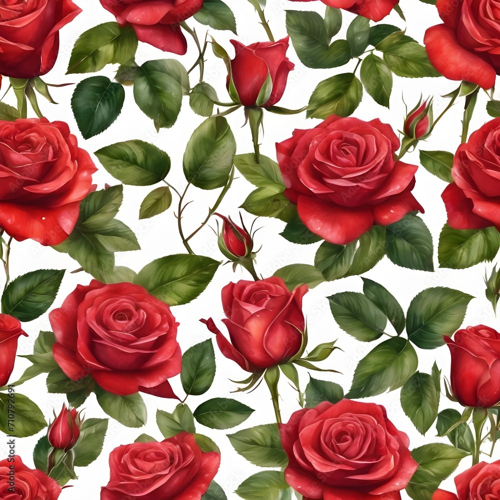 Happy Valentine's Day set red rose, beautiful flower on an isolated white background, watercolor vector illustration, botanical painting Happy Valentine's Day set red rose, beautiful flower on an isolated white background, watercolor vector illustration, botanical painting