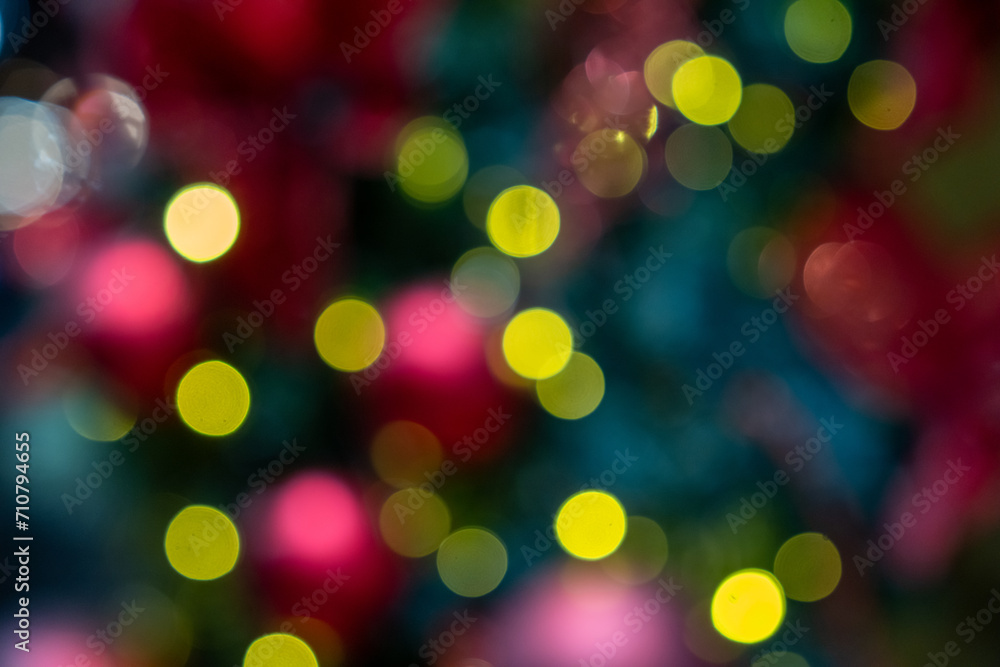 Christmas tree Sparkle lights, bokeh Christmas tree Sparkle lights, bokeh