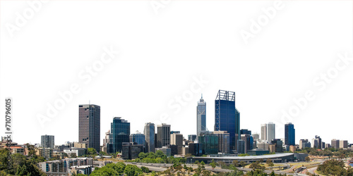  cityscape of Perth cbd, Australia isolated png