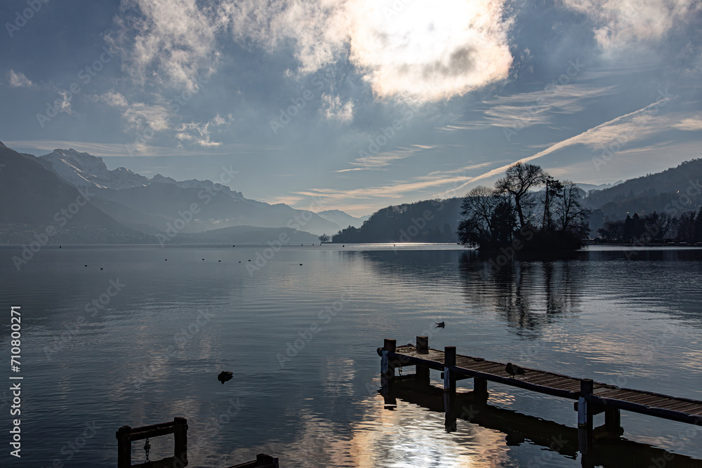 Le Lac  d'Annecy depuis le Pâquier, Annecy, Haute-Savoie, France