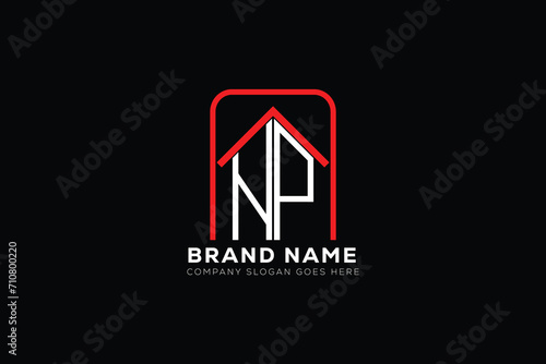 NP letter creative real estate vector logo design . NP creative initials letter logo concept. NP house sheap logo