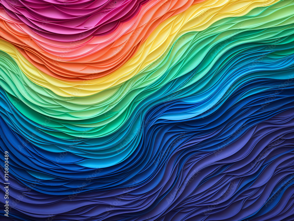 Layered paper in the form of a rainbow. Layered paper in the form of a rainbow.