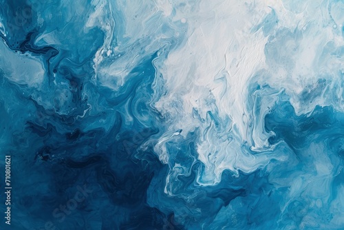 Abstract blue and White Painting Texture Background © Jiwa_Visual
