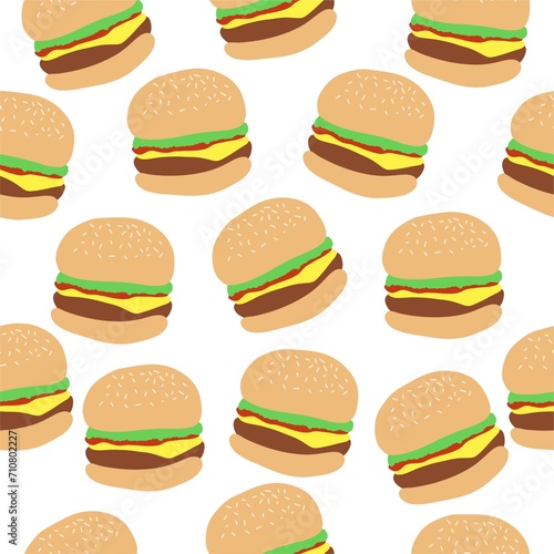 seamless pattern with hamburger photo