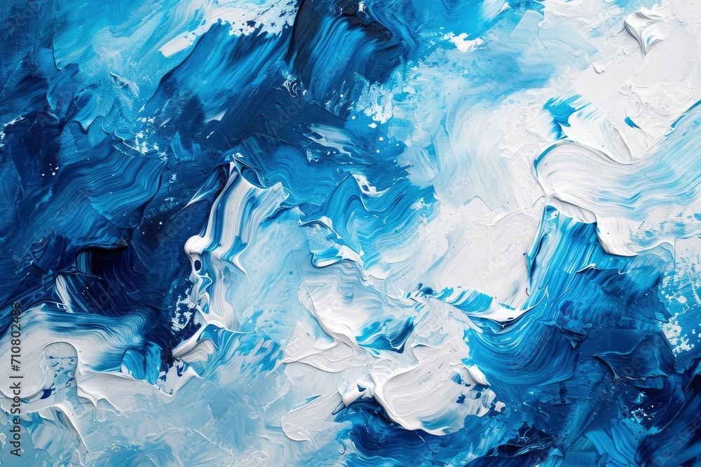 Abstract blue and White Painting Texture Background