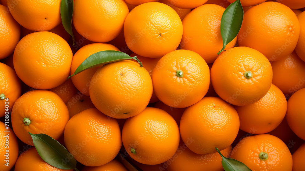 Fresh mandarin oranges fruit or tangerines with leaves, as background Fresh mandarin oranges fruit or tangerines with leaves, as background
