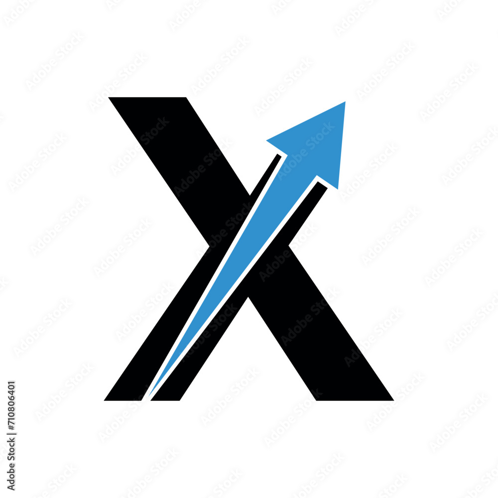 Financial Logo combine with letter X vector template Financial Logo combine with letter X vector template