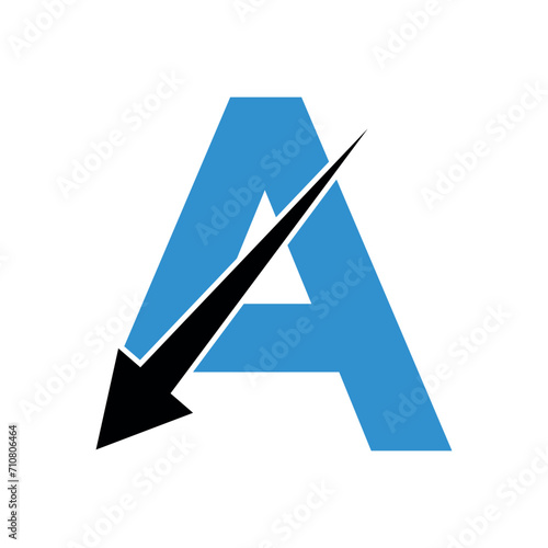 Financial Logo combine with letter A vector template