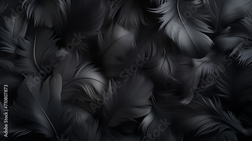 close up of texture - black feathers