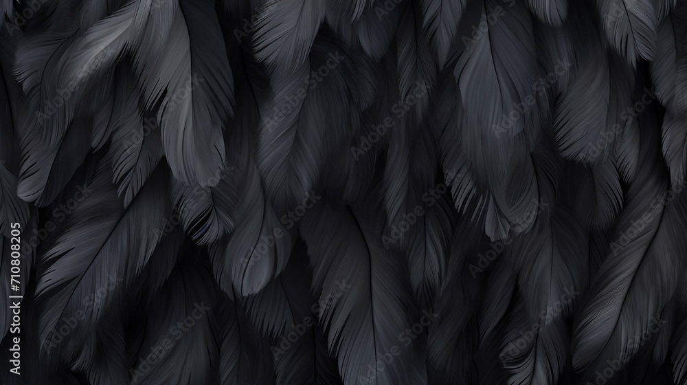 close up of texture - black feathers close up of texture - black feathers