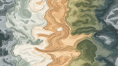 a topographic map background concept, highlighting the paper texture design, an imitation of a geographical map to form a visually appealing seamless pattern. SEAMLESS PATTERN. SEAMLESS WALLPAPER.