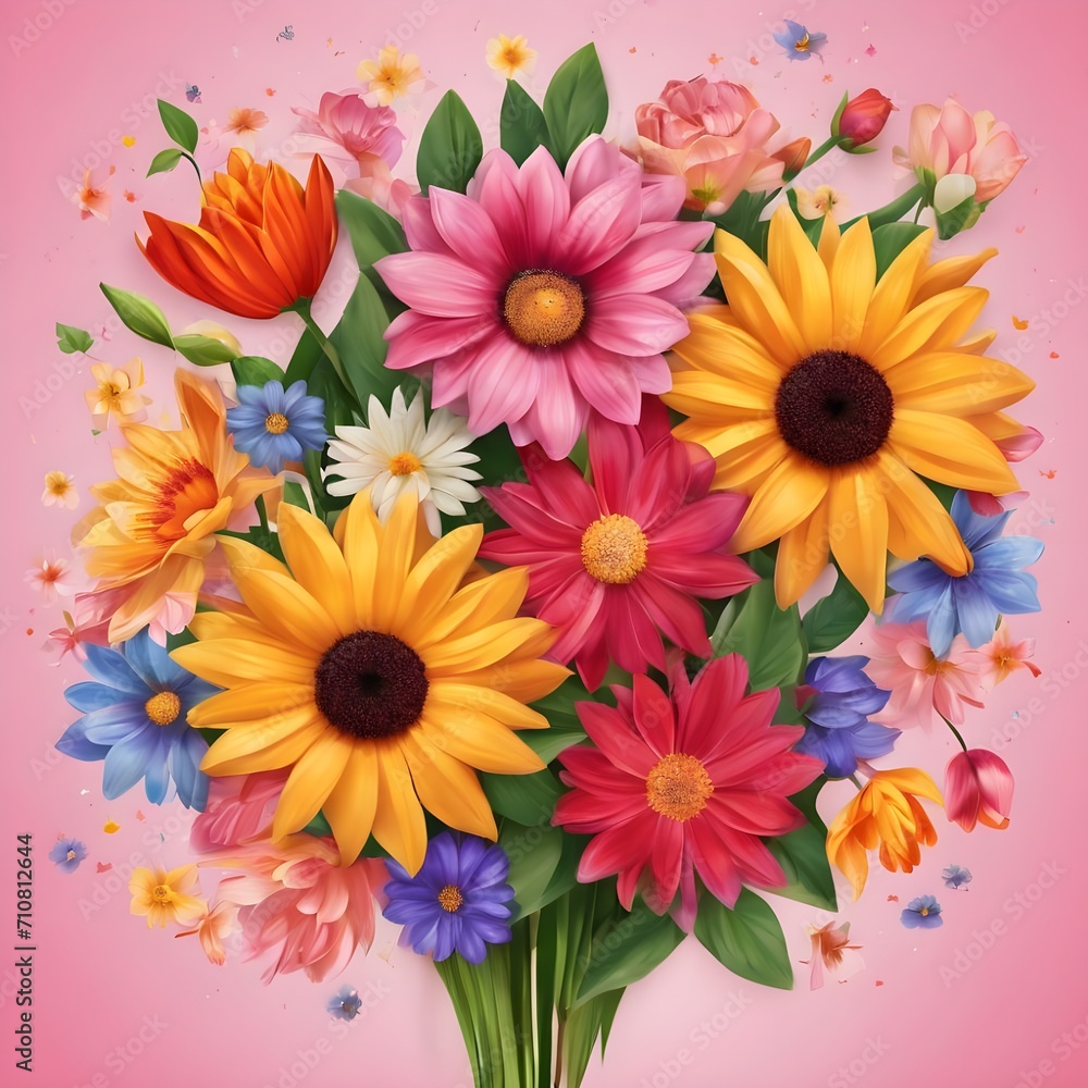 Valentine's Day with Happy Mother's Day. Layout design of envelope, spring flowers . Background for Mother's Day, Women's day and wedding invitation. Vector illustration. Valentine's Day with Happy Mother's Day. Layout design of envelope, spring flowers . Background for Mother's Day, Women's day and wedding invitation. Vector illustration.
