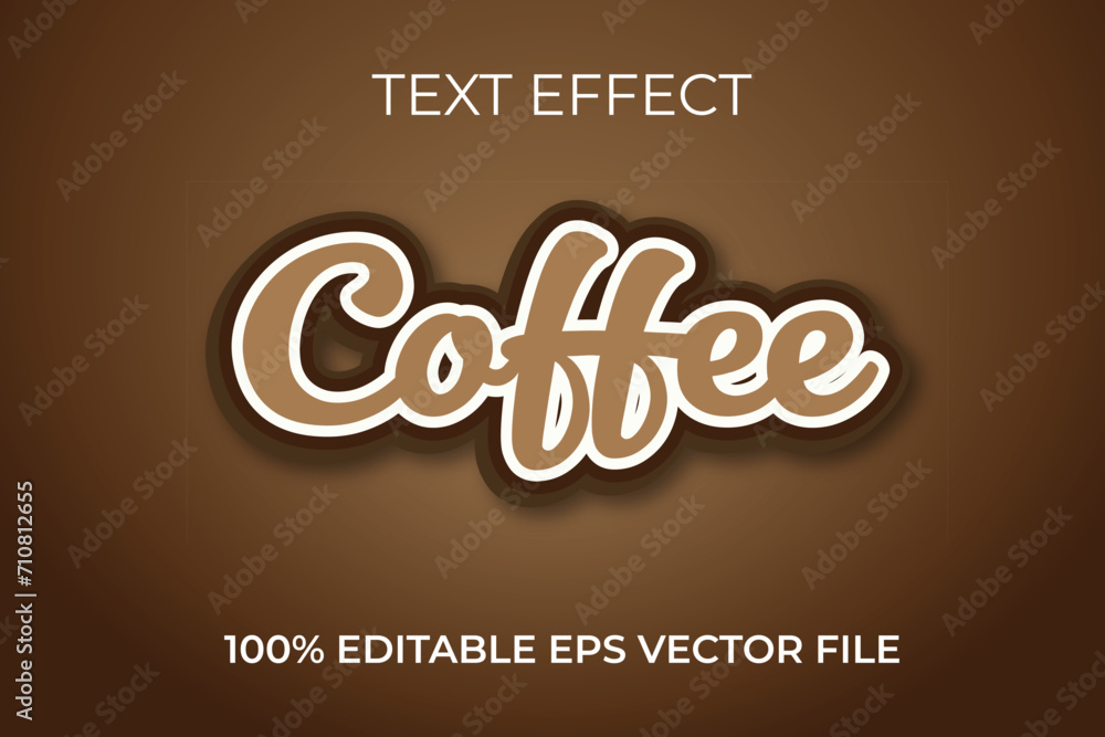 Coffee Day 3d editable text effect