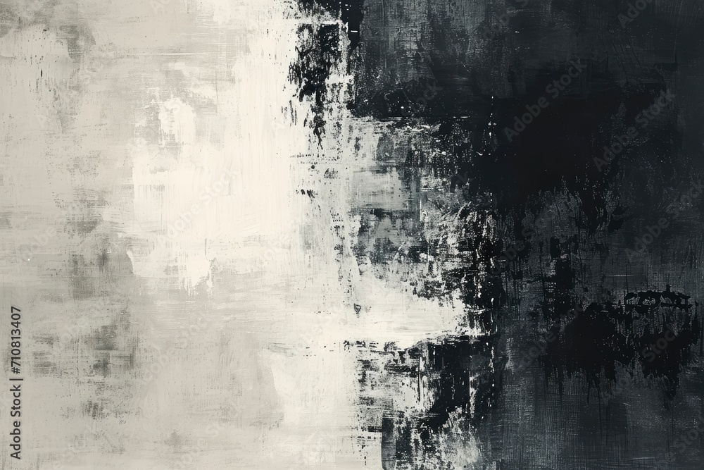 Fototapeta premium Abstract khaki Black and White Painting Texture Background