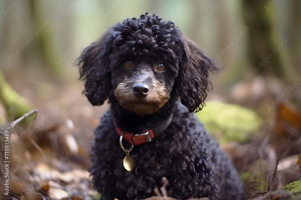 A poodle on the grass. A dog in nature. A dog of the poodle breed. A poodle on the grass. A dog in nature. A dog of the poodle breed.