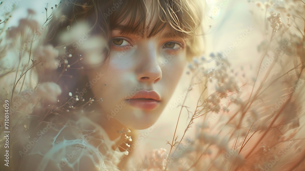 Ethereal portrait of a young woman