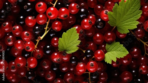  a close up of a bunch of red berries with green leaves on the top and bottom of the berries on the bottom.