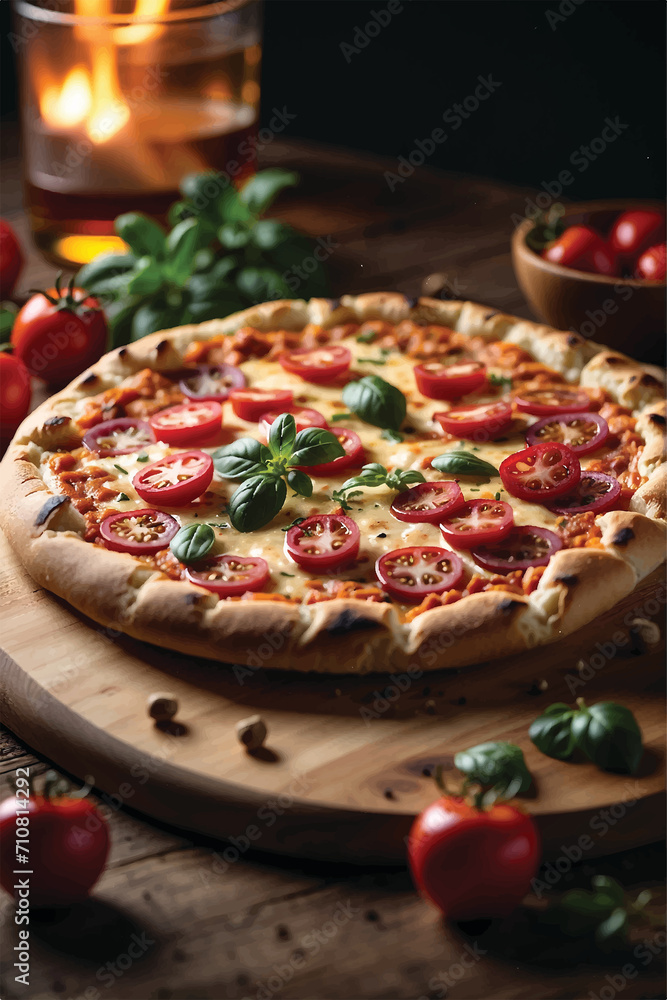 original pizza with lots of toppings original pizza with lots of toppings